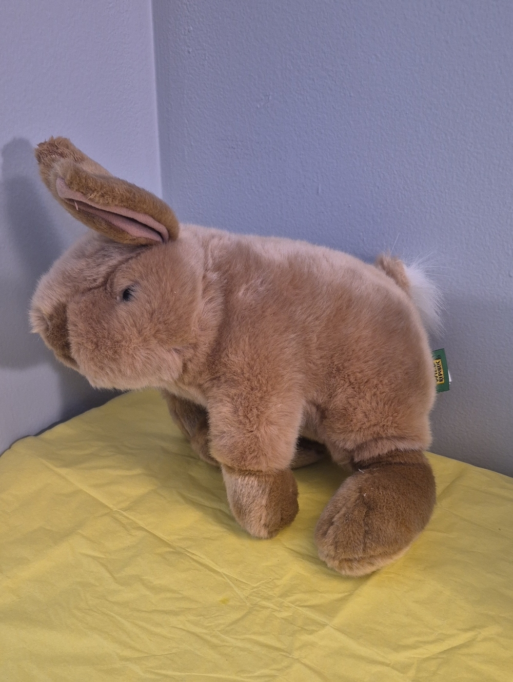 Plush Brown Bunny Toy for Small Pets - Soft Tan Rabbit